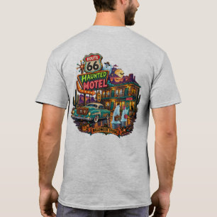 Camiseta Retro de Halloween de Motel Embrujado en 