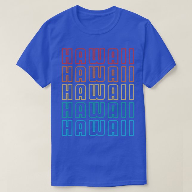 Camiseta Retro de Hawaii Hollow Cinco TShirt (Diseño del anverso)