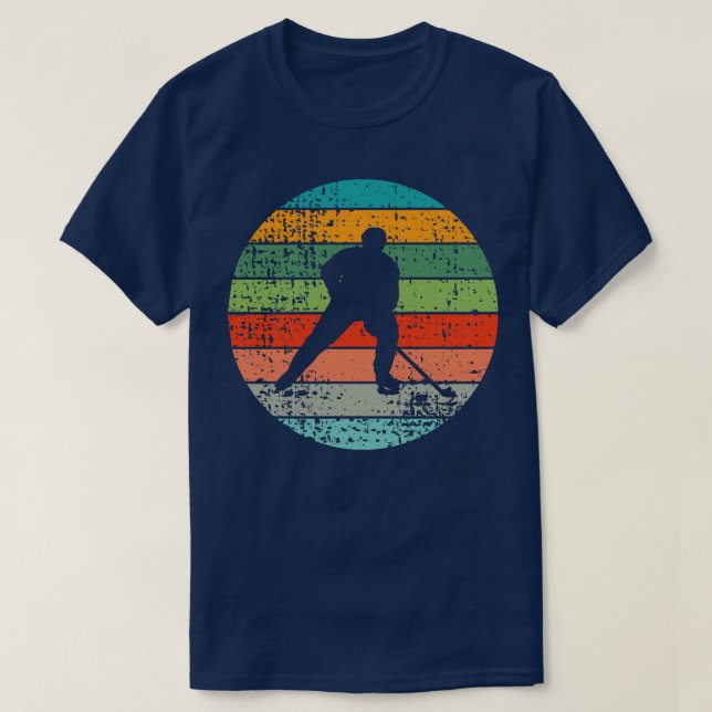 Camiseta Retro de hockey sobre hielo 1 (Diseño del anverso)
