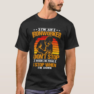 Camiseta Retro de Ironworker Vintage Contractor Solar Welde