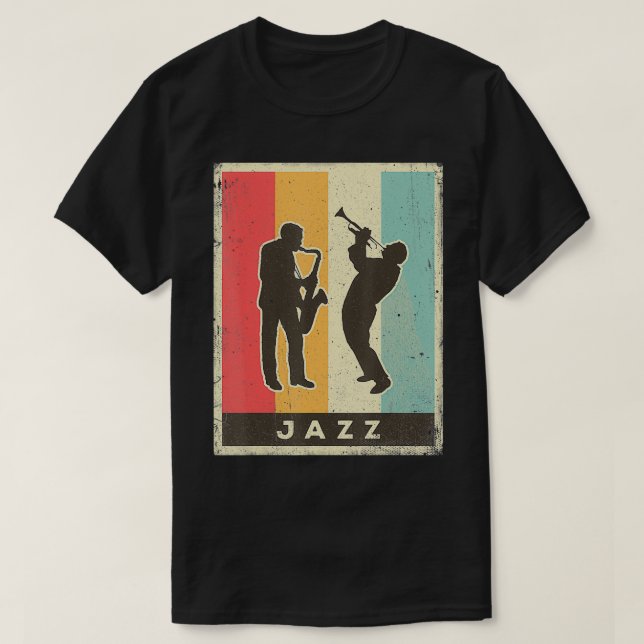 Camiseta Retro de jazz vintage (Diseño del anverso)