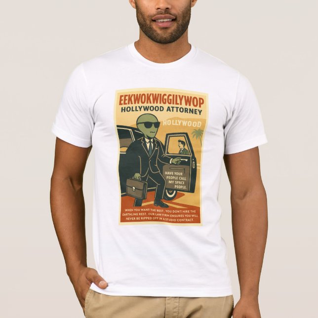 Camiseta Retro de la abogada de Hollywood Roswell Aliens de (Anverso)