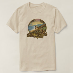 Camiseta Retro de la autopista de la costa del Pacífico