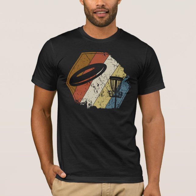 Camiseta Retro de la cesta de golf de disco (Anverso)
