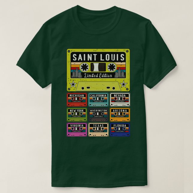 Camiseta Retro de la ciudad de San Luis (Diseño del anverso)