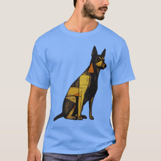 Camiseta Retro de la familia de perros geométricos
