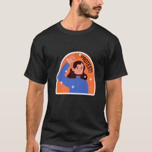 Camiseta Retro de la marcha de protesta por los derechos hu