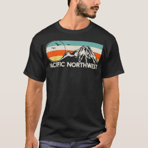 Camiseta Retro de la Montaña del Noroeste del Pacífico