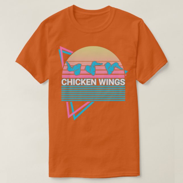 Camiseta Retro de las alas de pollo (Diseño del anverso)