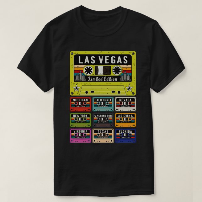 Camiseta Retro de Las Vegas City (Diseño del anverso)
