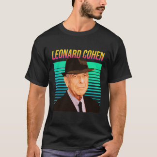 Camiseta Retro de Leonard Cohen