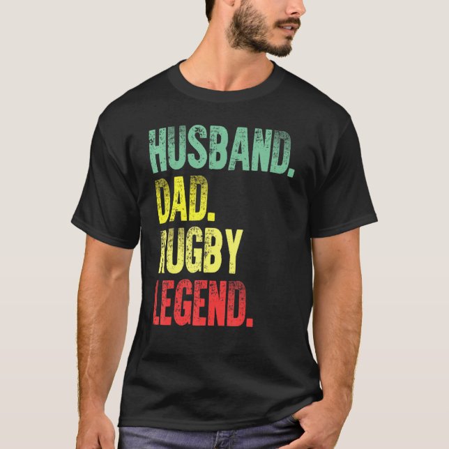 Camiseta Retro de leyenda de rugby de papá (Anverso)