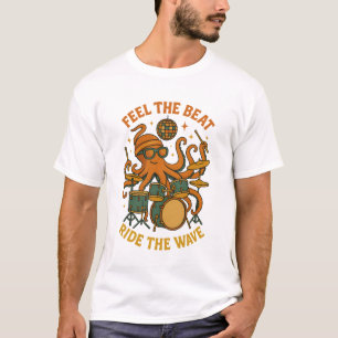 Camiseta retro de los 70 Feel the Beat Octopus Dru