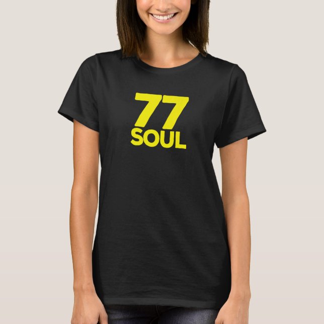 Camiseta Retro de los 77 Soul de los años 1970 (Anverso)