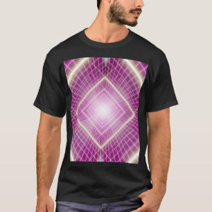 Camiseta Retro de los 80: fondo 3D de ciencia ficción.