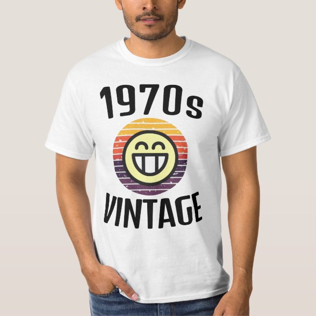 Camiseta RETRO DE LOS AÑOS 1970 (Anverso)