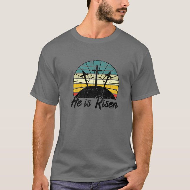 Camiseta Retro De Los Años 70 Se Levanta Jesús Cristiano A  (Anverso)