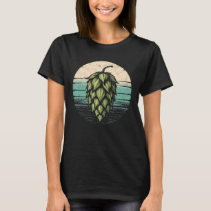 Camiseta Retro de Lúpulo Cervecero Divertido Beber