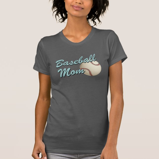 Camiseta Retro de mamá de béisbol (Anverso)