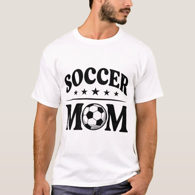 Camiseta Retro de Mamá de Fútbol Vector Diseño_1 (Anverso)