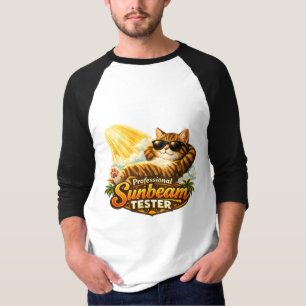 Camiseta Retro de Manga Raglan de Gato para Probad