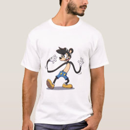Camiseta Retro de manguera de goma: un personaje de caricat
