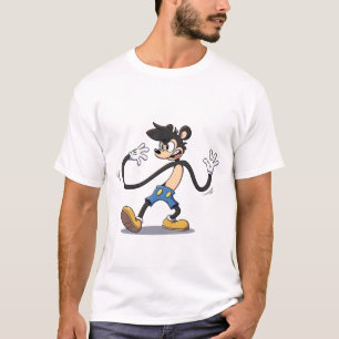 Camiseta Retro de manguera de goma: un personaje de caricat