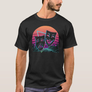 Camiseta Retro de máscaras de teatro