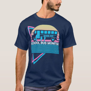 Camiseta Retro de monitor de bus escolar