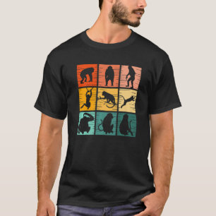 Camiseta Retro De Mono Animal Salvaje Para Hombres Mujeres