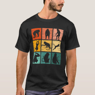 Camiseta Retro De Mono Animal Salvaje Para Hombres Mujeres