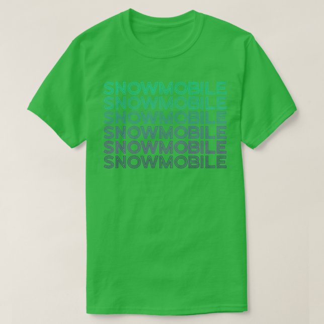 Camiseta Retro de moto de nieve (Diseño del anverso)