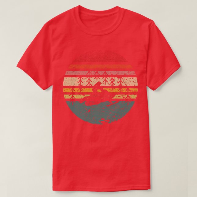 Camiseta Retro de moto de nieve (Diseño del anverso)