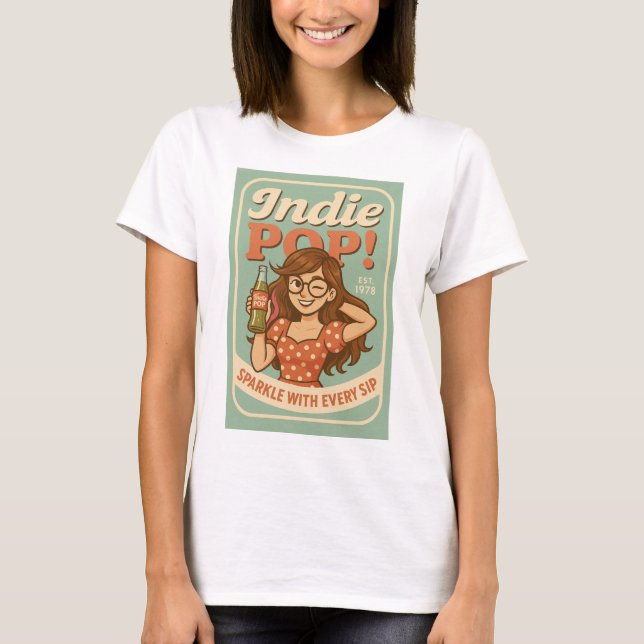 Camiseta retro de mujeres pop indias (Anverso)