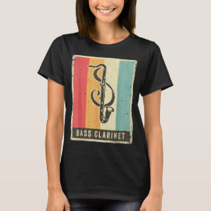Camiseta Retro de música del jugador de Bass Clarinet2 vint