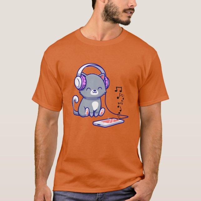 Camiseta Retro de música Kitty (Anverso)