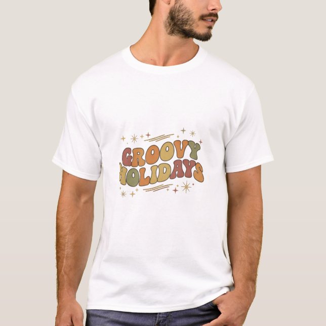 Camiseta Retro de Navidad Groovy: Navidad de los 7 (Anverso)