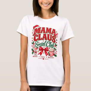 Camiseta Retro de Navidad para Mujer Mama Claus So