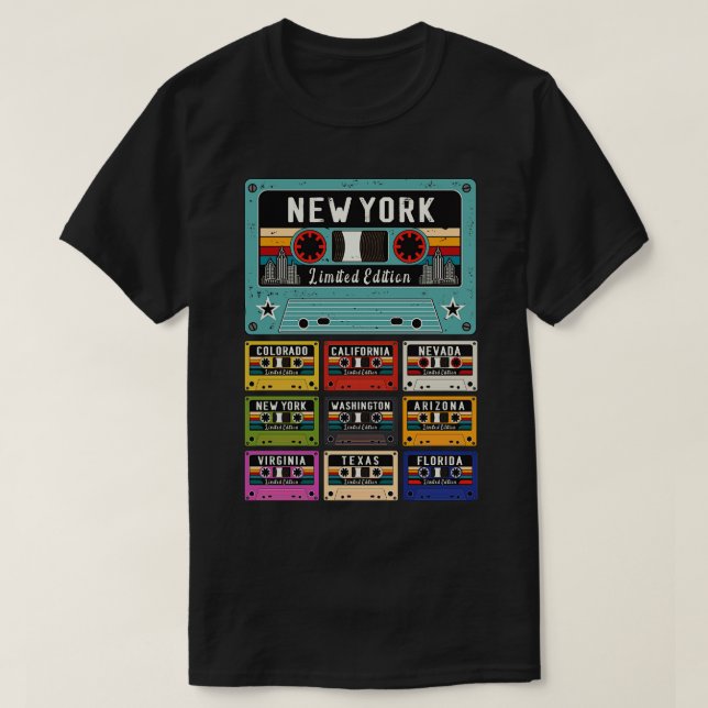 Camiseta Retro de Nueva York (Diseño del anverso)