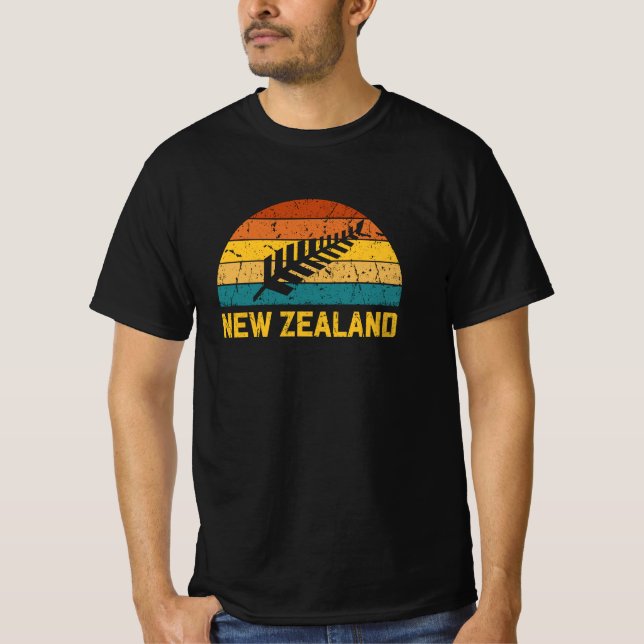 Camiseta Retro de Nueva Zelanda (Anverso)
