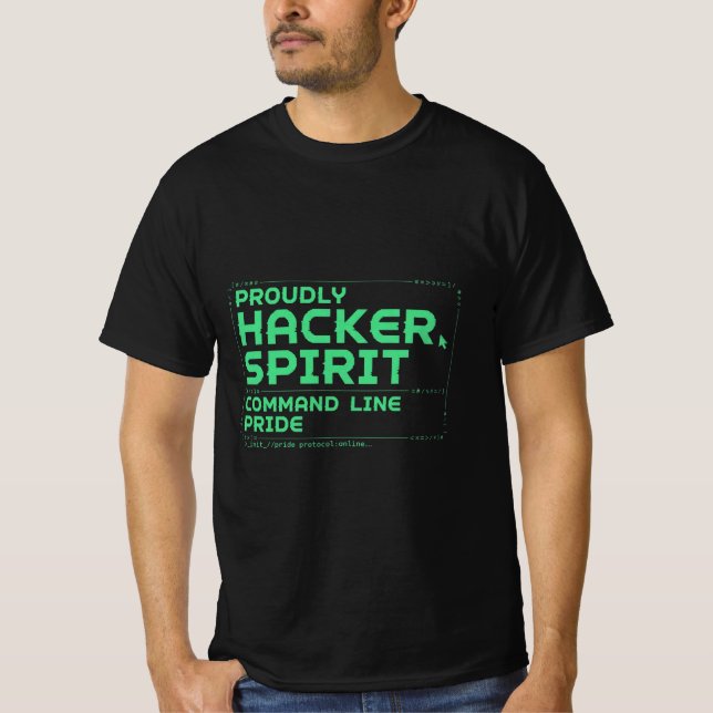 Camiseta Retro de Orgullo de Línea de Comandos de  (Anverso)