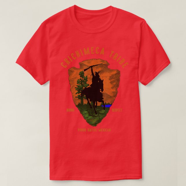 Camiseta Retro de Orgullo Indígena Mexicano Chichimeca (Diseño del anverso)