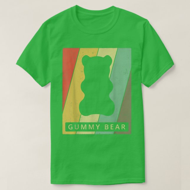 Camiseta Retro De Oso De Goma Vintage (Diseño del anverso)