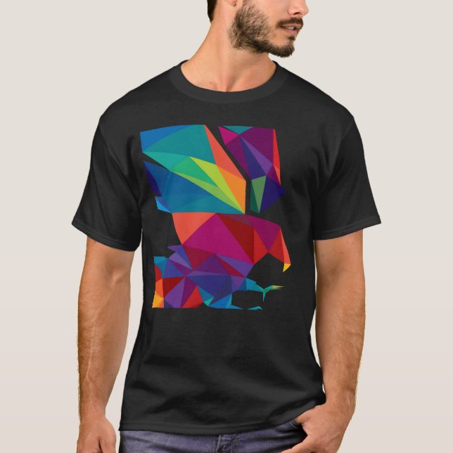 Camiseta Retro de pájaro colorido (Anverso)