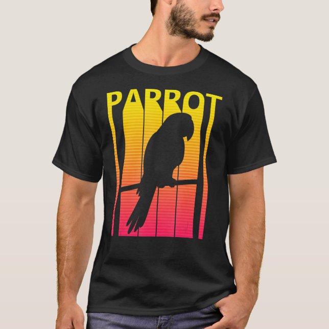 Camiseta Retro de pájaro perico (Anverso)