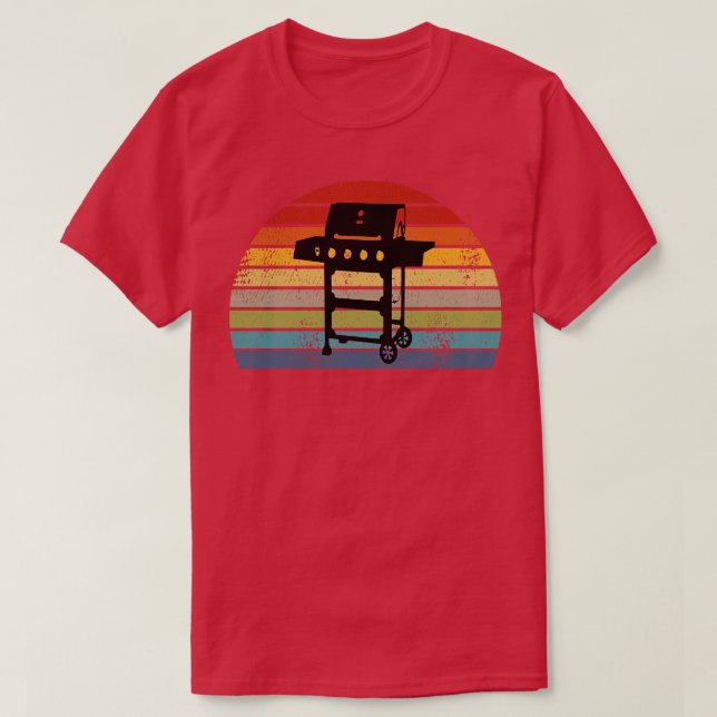 Camiseta Retro de parrilladas BBQ (Diseño del anverso)