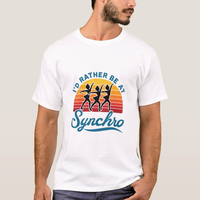 Camiseta Retro De Patinaje Sincronizado Más Que Estar En Sy (Anverso)