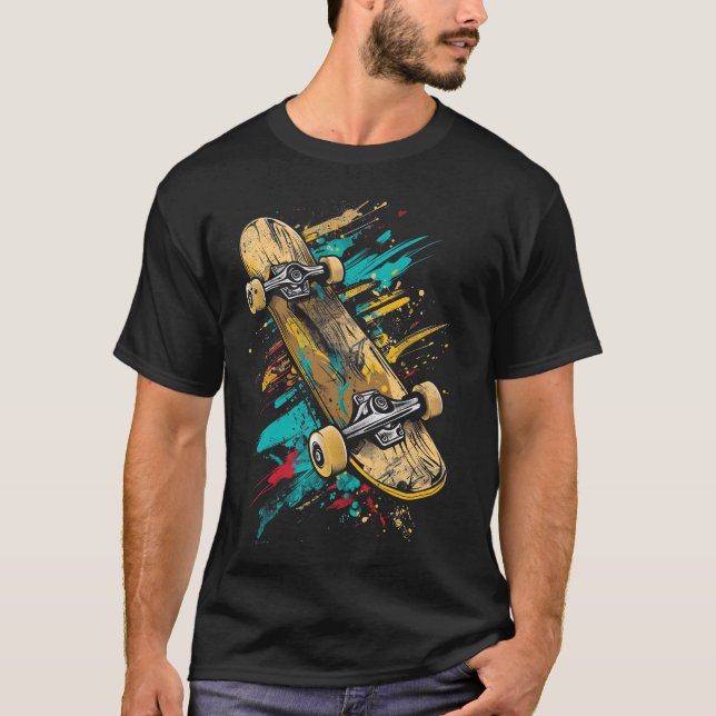 Camiseta Retro de patineta (Anverso)