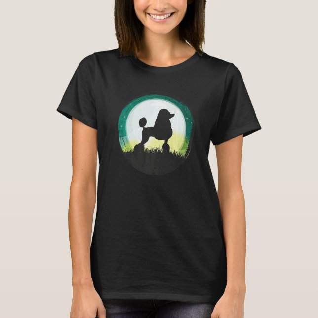 Camiseta Retro de perro caniche 11 (Anverso)