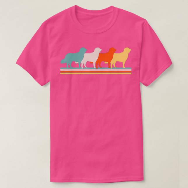 Camiseta Retro de perro de los recuperadores de oro (Diseño del anverso)